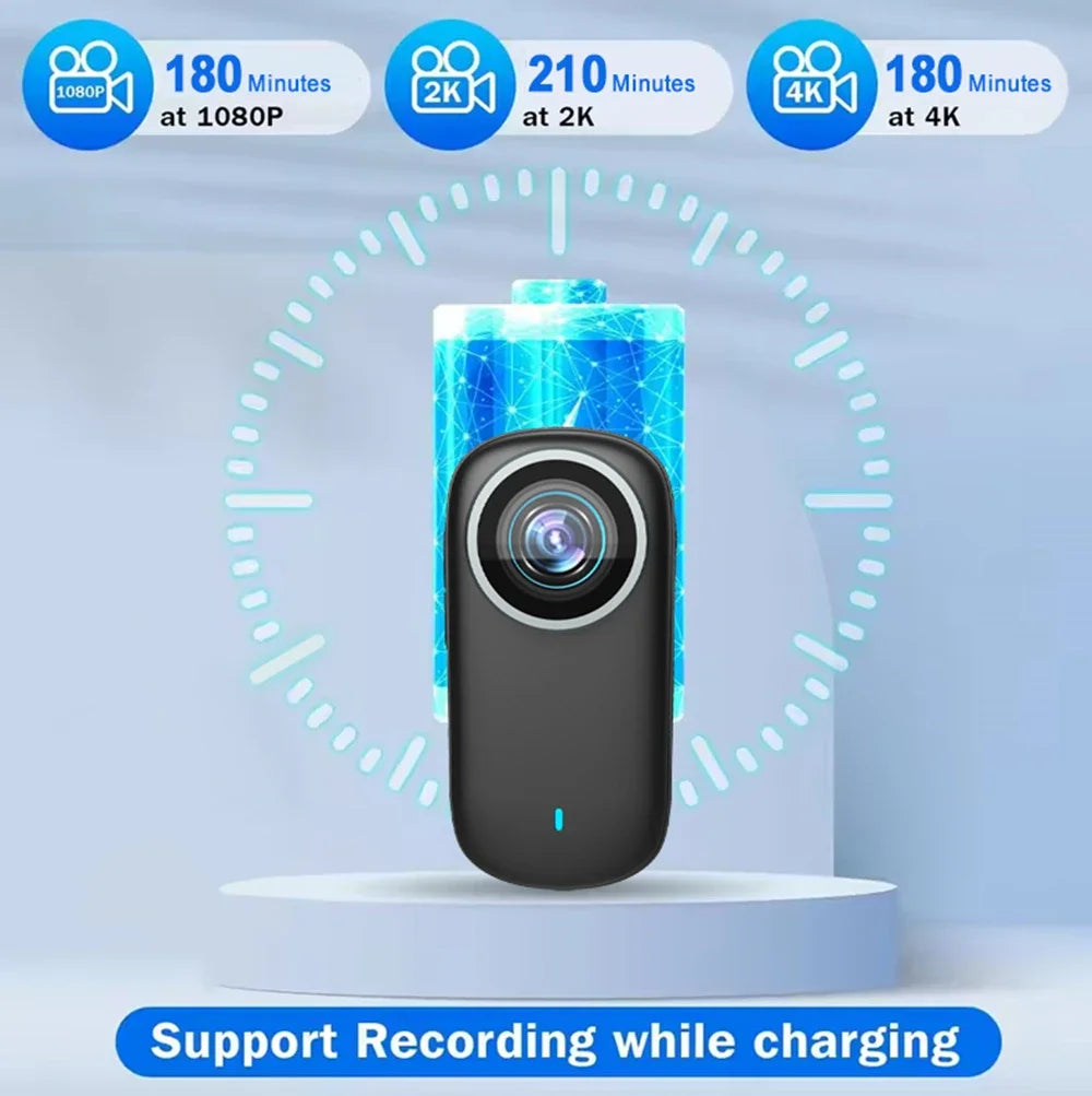 4K WiFi Thumb Sports Camera Motorcycle Bike Waterproof DV Cycling Recorder Magnetic Attraction Outdoor Portable Small Camcorder