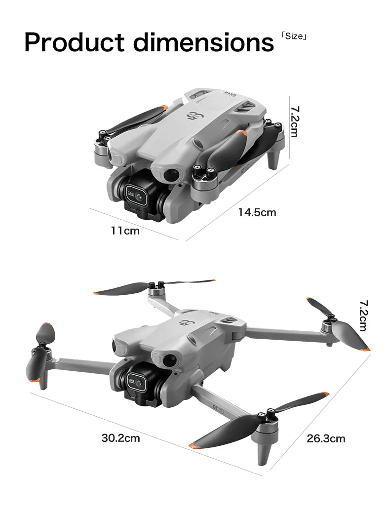 NEW GT50 PRO MIni 5 pro RC Drone 8K HD Dual Cameras WiFi GPS 20mins Flight Aerial Photography Quadcopter Remote Control UAV Toys