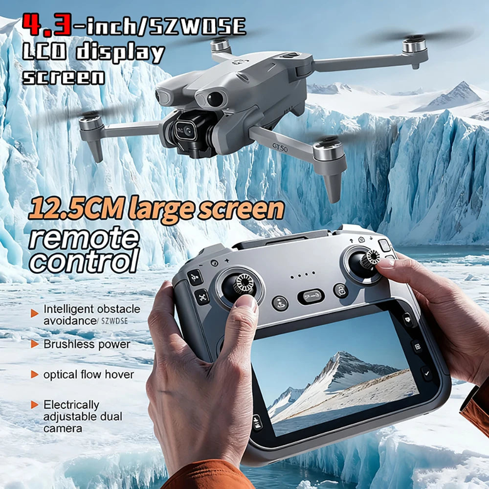 NEW GT50 PRO MIni 5 pro RC Drone 8K HD Dual Cameras WiFi GPS 20mins Flight Aerial Photography Quadcopter Remote Control UAV Toys